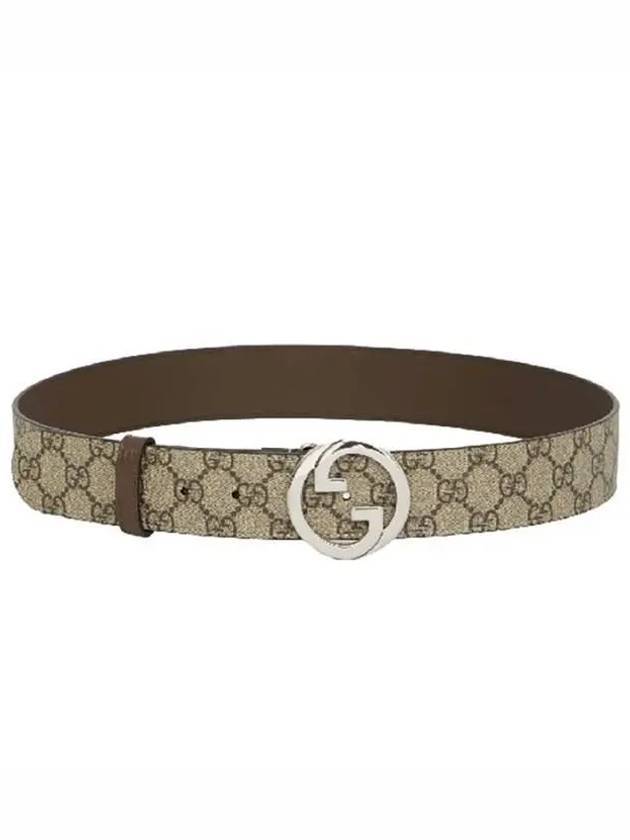Luxury Gucci Trending 2025 GG Supreme Two-tone Belt Beige