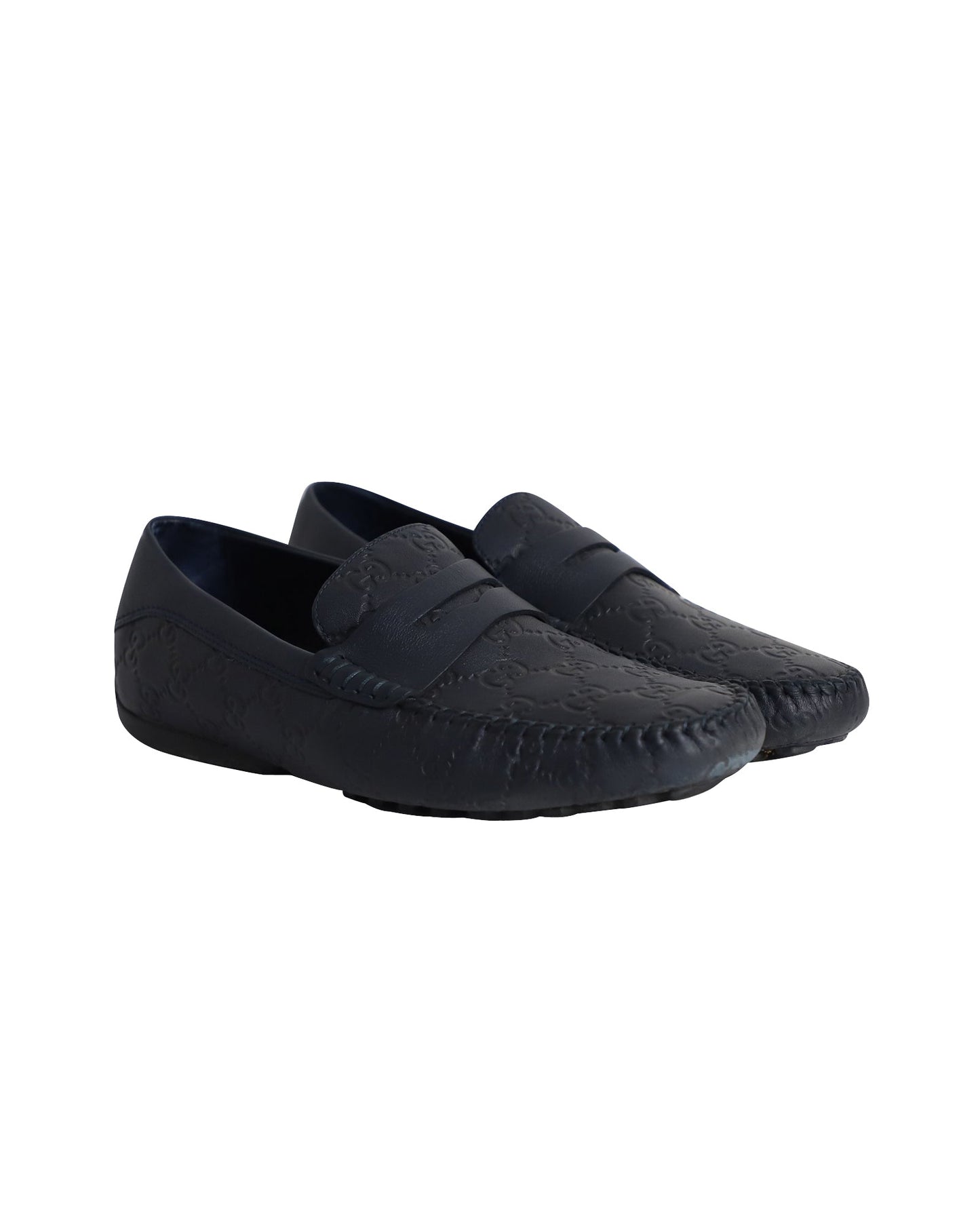 Luxury Gucci Trending 2025 Luxury Gucci Trending 2025simma Loafers in Navy Blue Leather