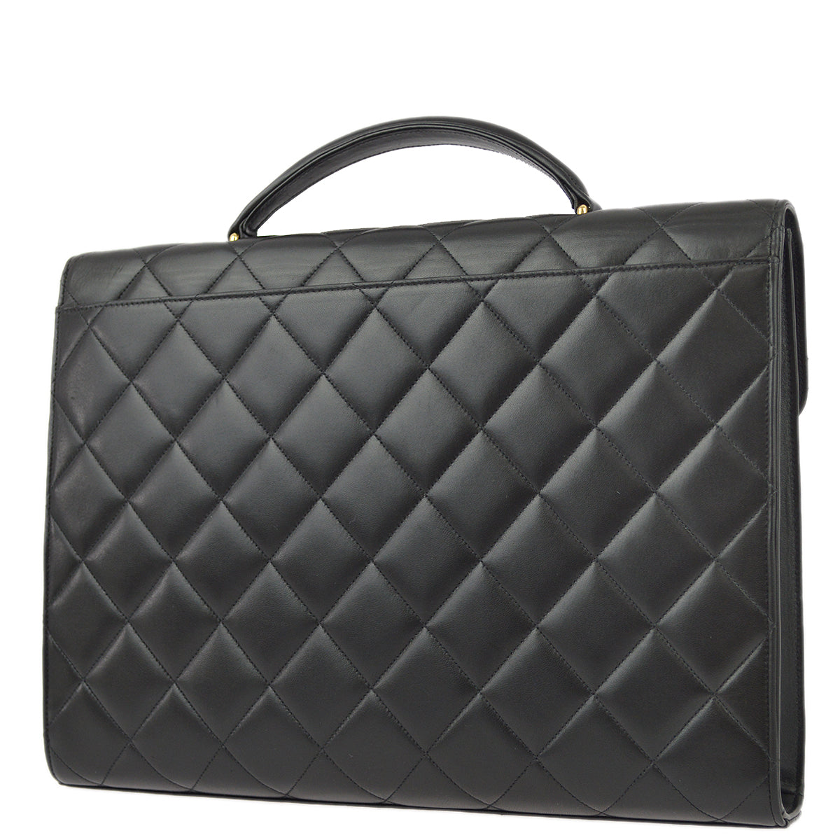 Chanel 1997-1999 Black Lambskin Briefcase