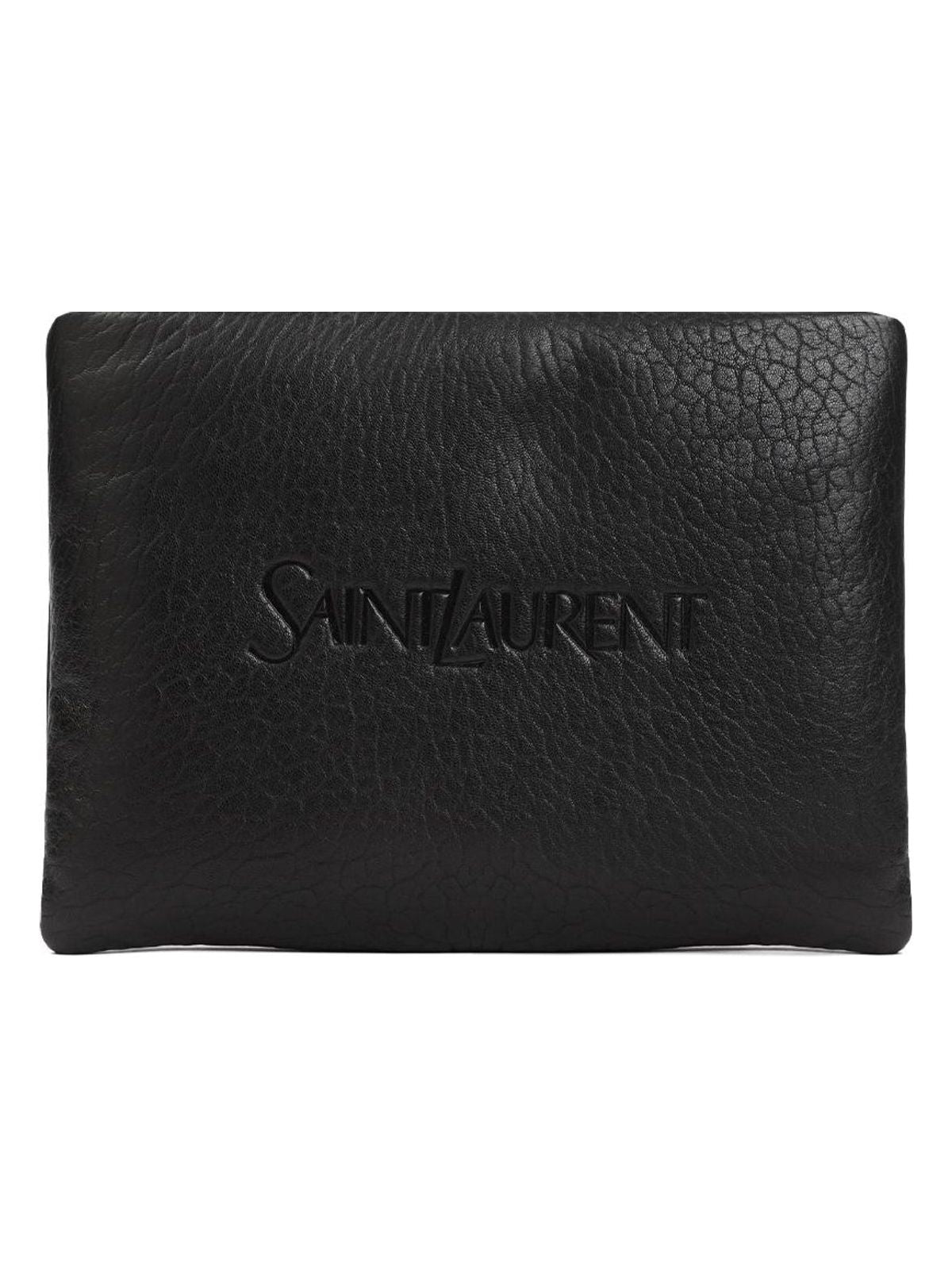 Luxury Saint Laurent Men's Large Puffy Pouch in Black | Size UNICA | 779512AADBZ