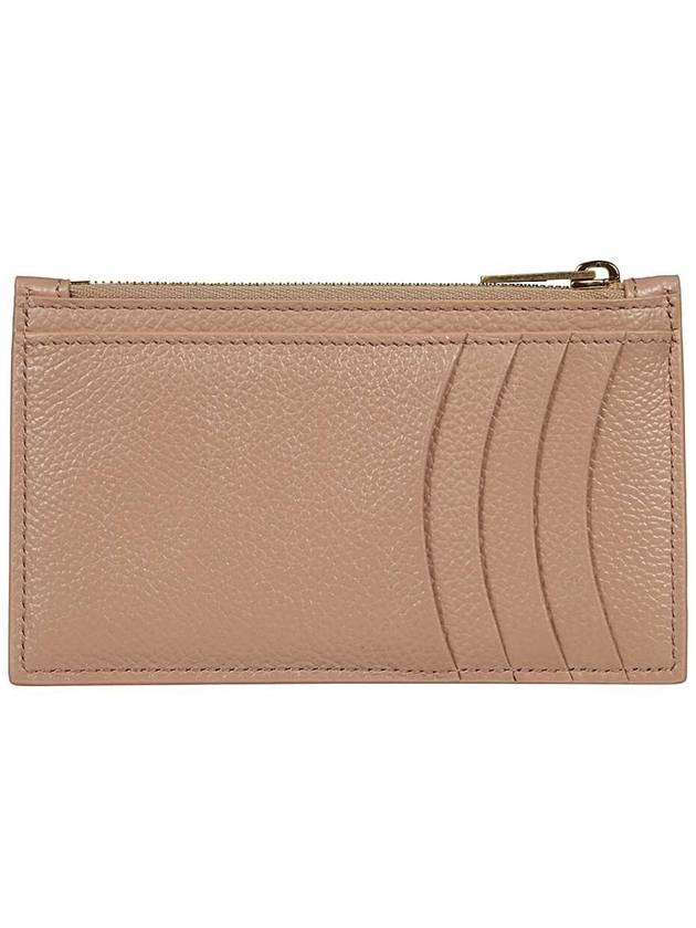 Luxury Balenciaga Hourglass Gold B Logo Zipper Long Card Wallet Beige