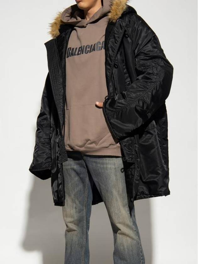 Luxury Balenciaga Destroyed Oversized Hoodie Brown