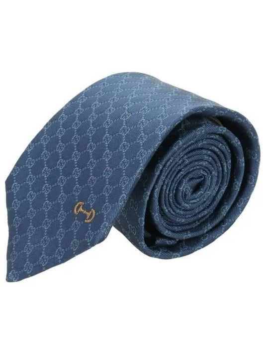 Luxury Gucci Trending 2025 GG Silk Jacquard Tie Light Blue