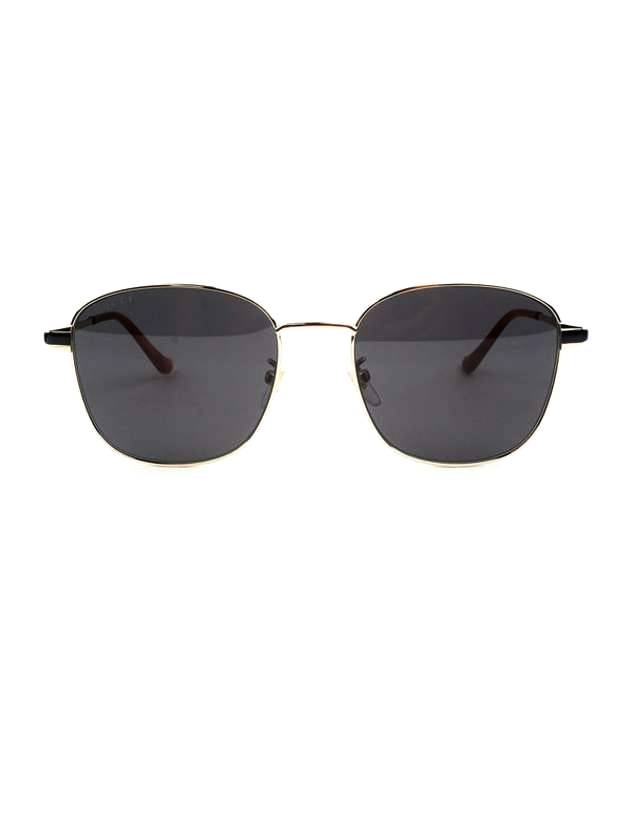 Luxury Gucci Trending 2025 Eyewear Square Metal Sunglasses Black