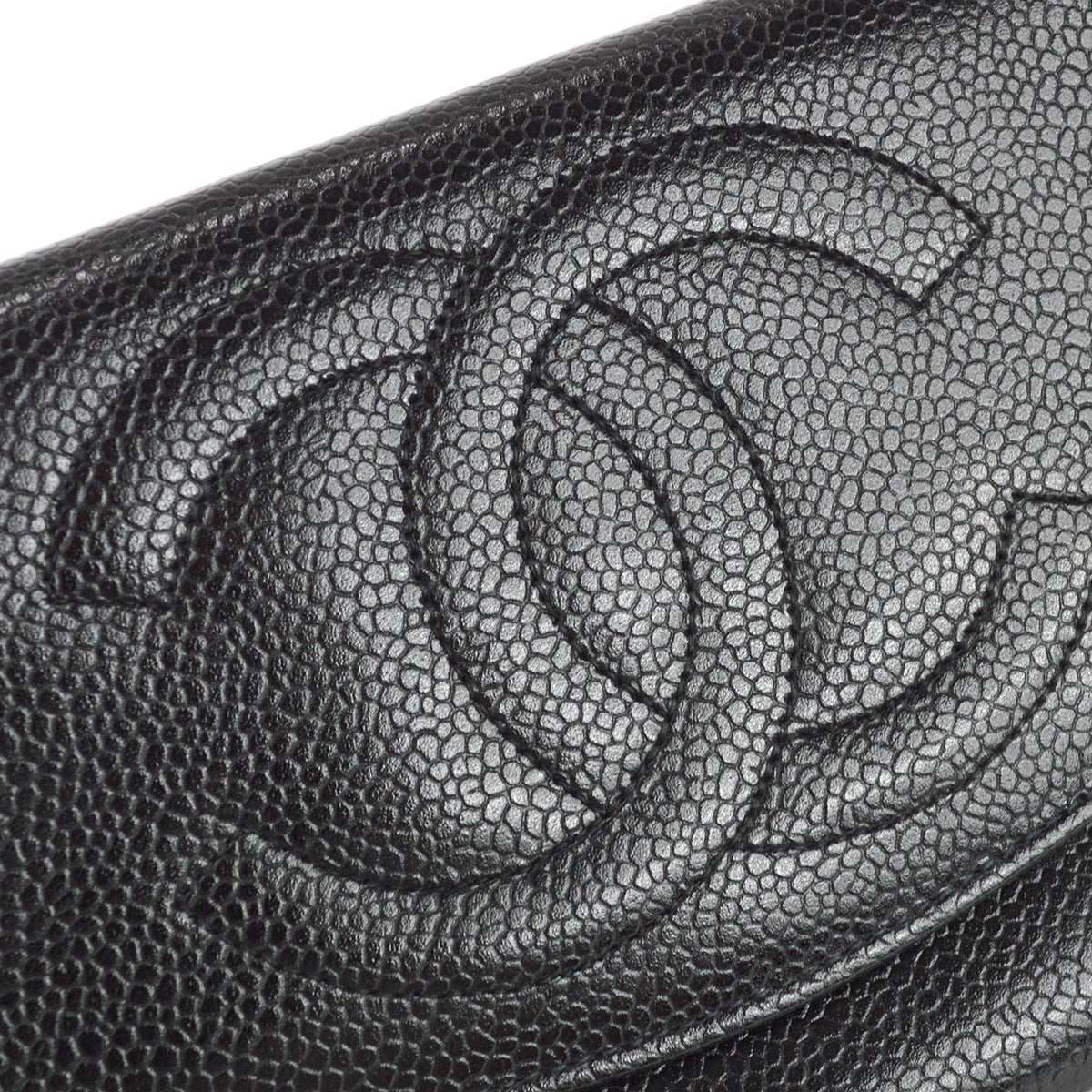 Luxury Chanel 1997-1999 Timeless Long Wallet Black Caviar