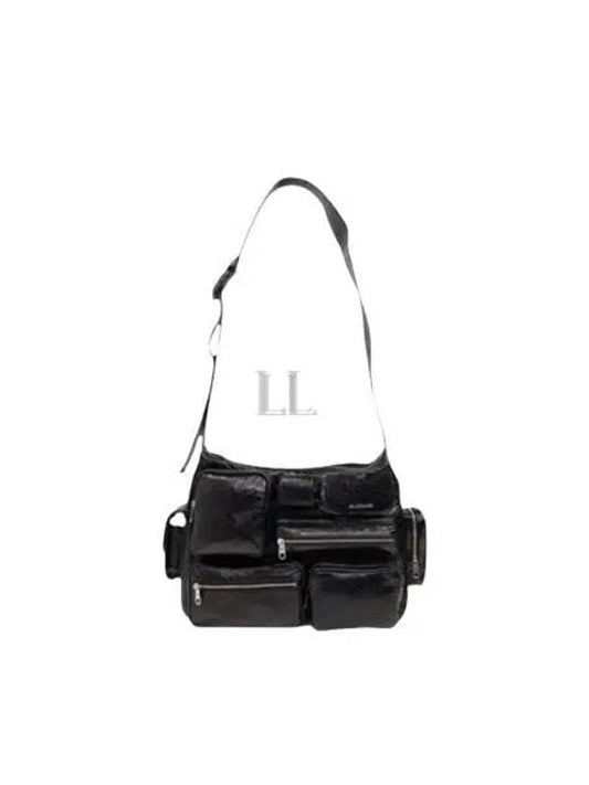 Luxury Balenciaga Super Busy Messenger Bag Black