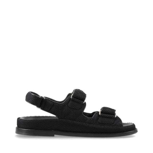 Chanel Coco Mesh Sandals 36  Black G35927