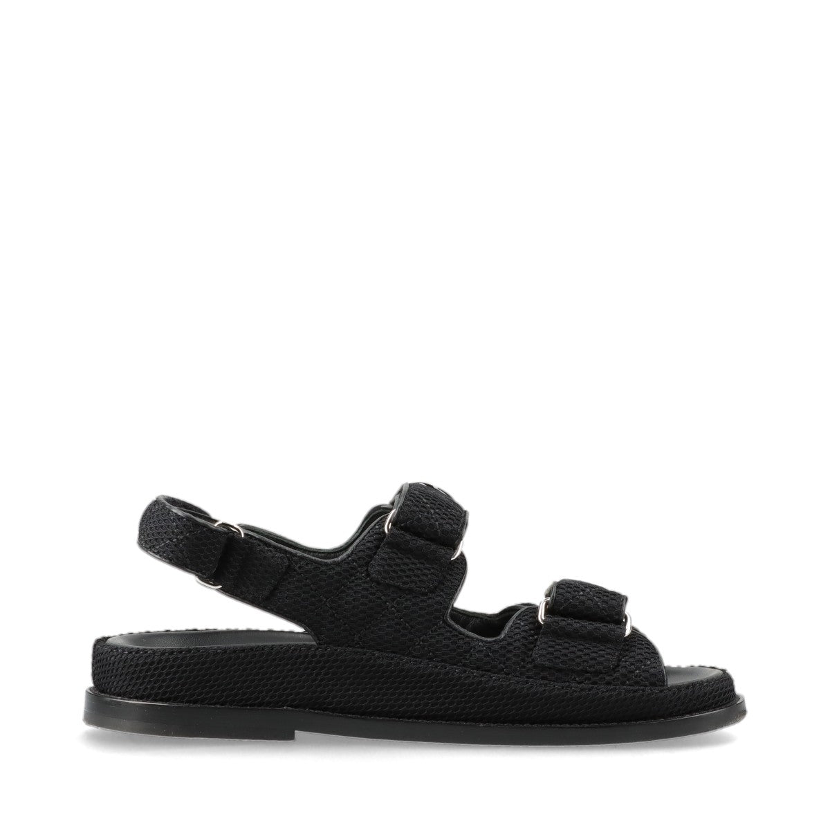 Chanel Coco Mesh Sandals 36  Black G35927