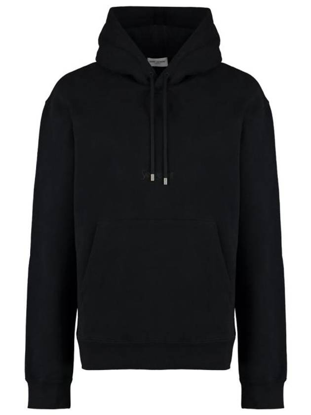 Luxury Saint Laurent Logo Hoodie Black