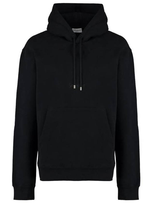 Luxury Saint Laurent Logo Hoodie Black