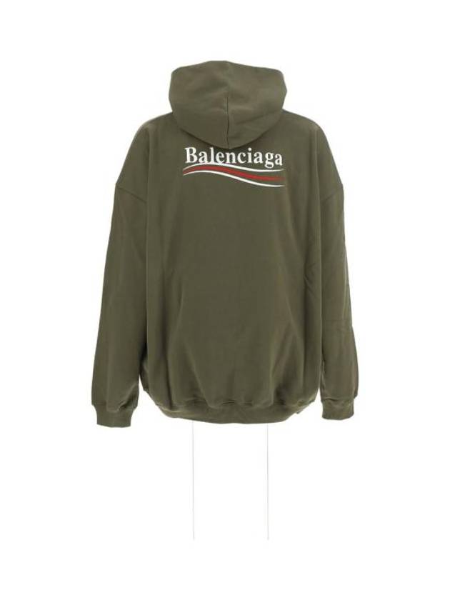 Luxury Balenciaga Men's Political Campaign Large Fit Hoodie Khaki