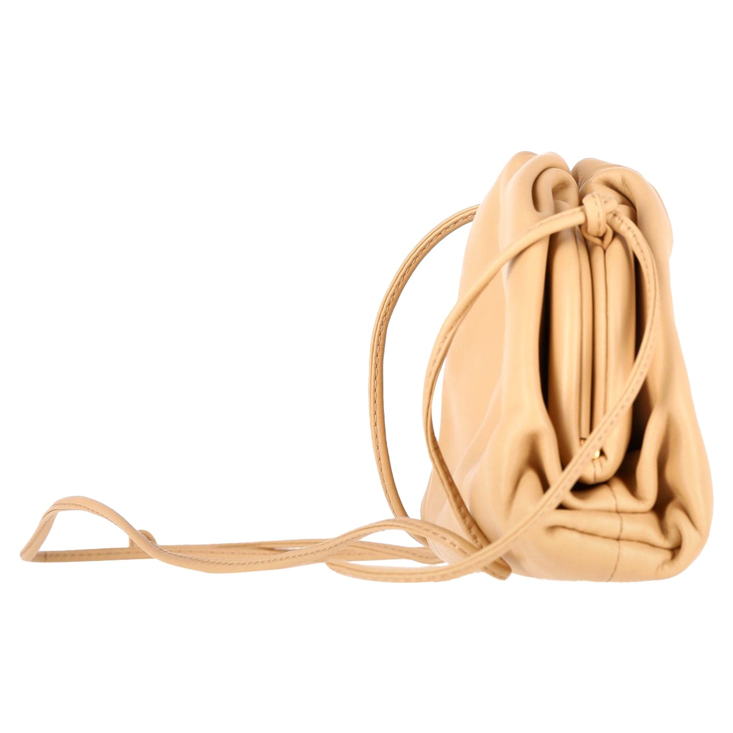 Luxury Bottega Veneta Mini Pouch 20 Sling Bag in Yellow Calfskin Leather