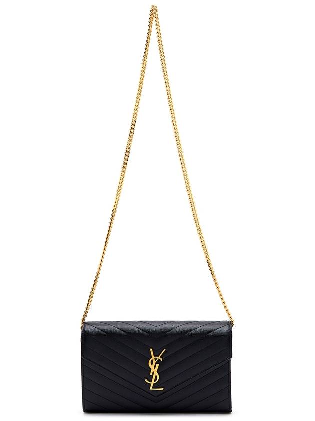 Luxury Saint Laurent Monogram Matelasse Chain Shoulder Bag Black