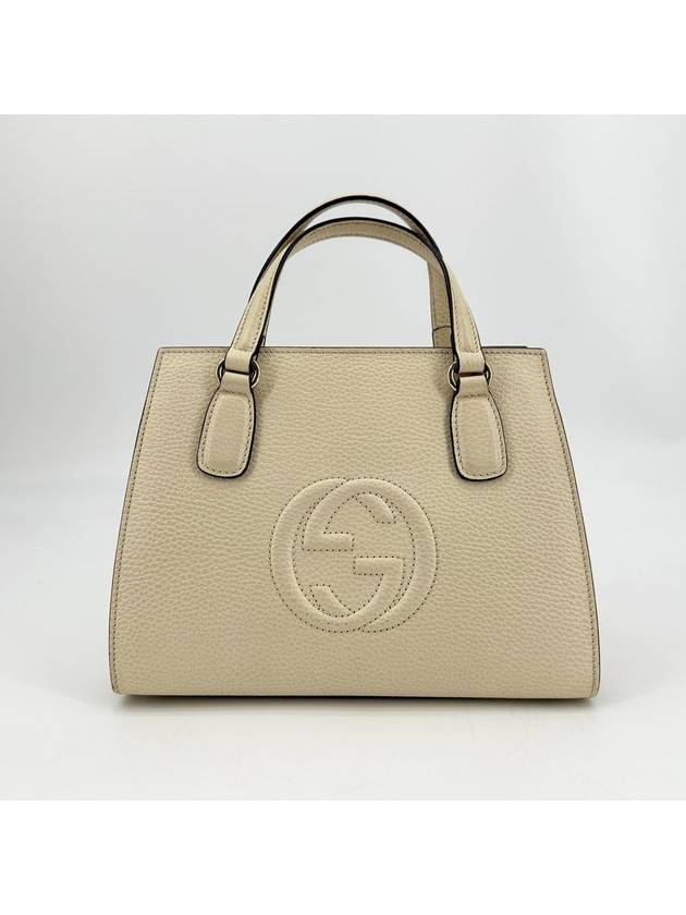 Luxury Gucci Trending 2025 Soho leather top handle small tote bag and cross 607722