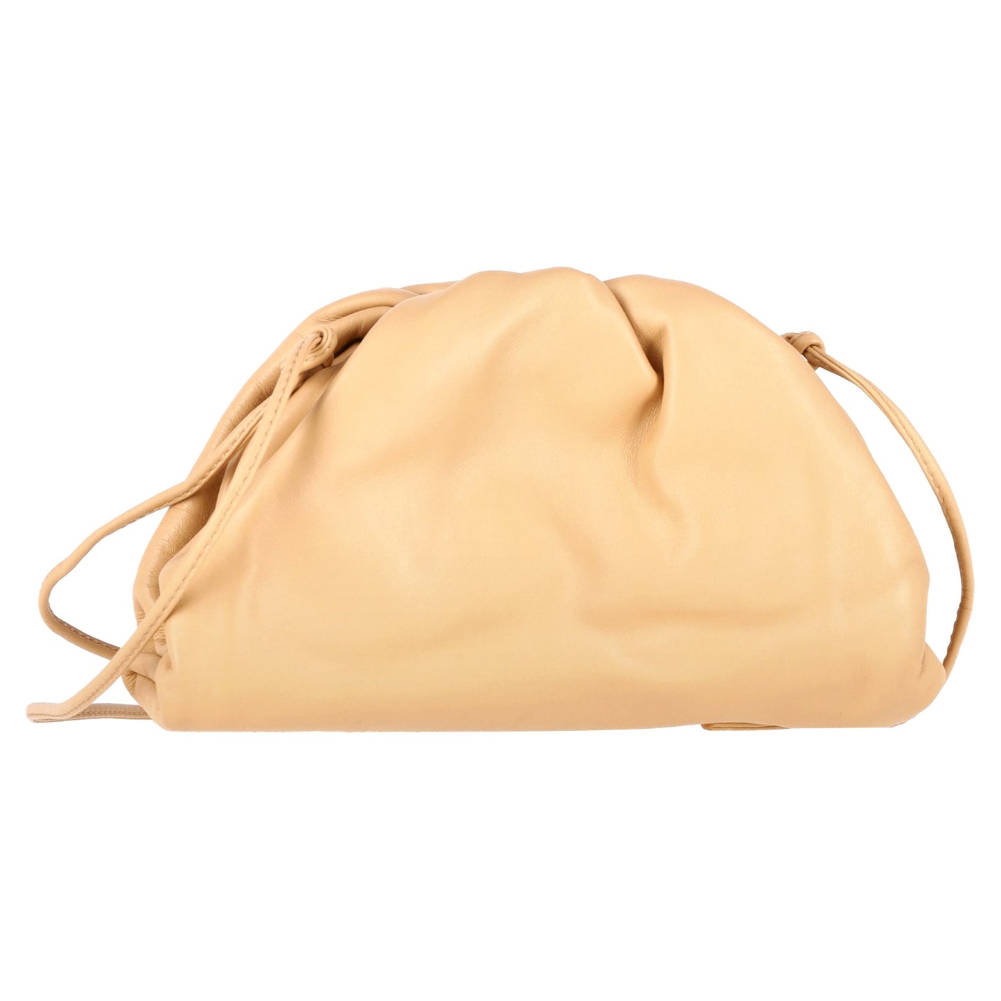 Luxury Bottega Veneta Mini Pouch 20 Sling Bag in Yellow Calfskin Leather