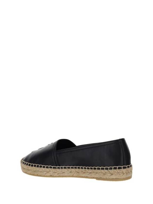 Luxury Saint Laurent Leather Espadrilles Black