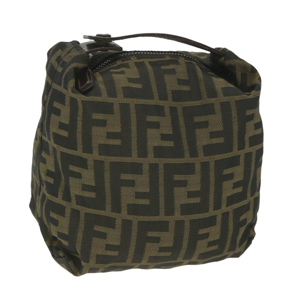Luxury FendiZucca Canvas Pouch Black Brownbs10045
