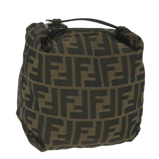 Luxury FendiZucca Canvas Pouch Black Brownbs10045