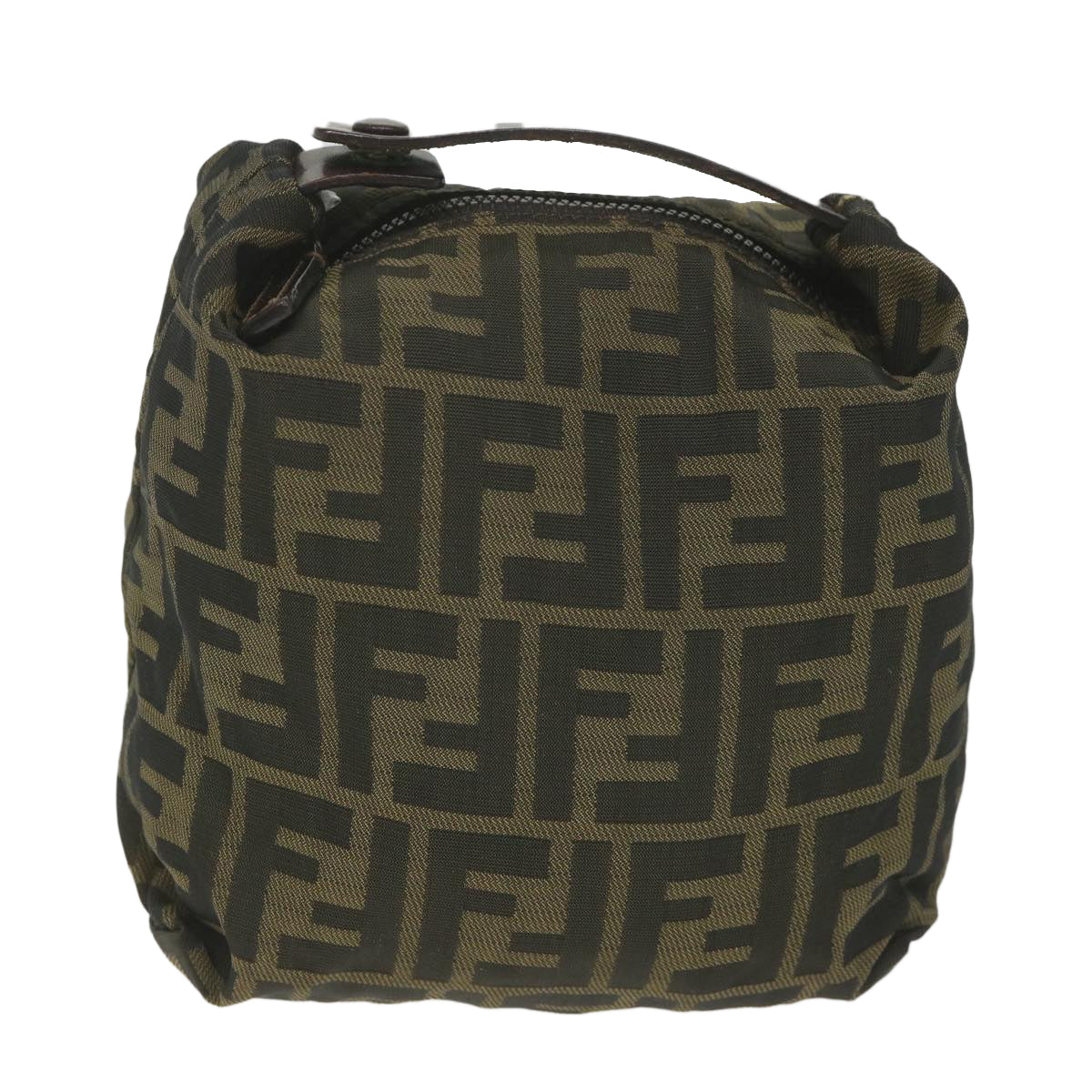 Luxury FendiZucca Canvas Pouch Black Brownbs10045