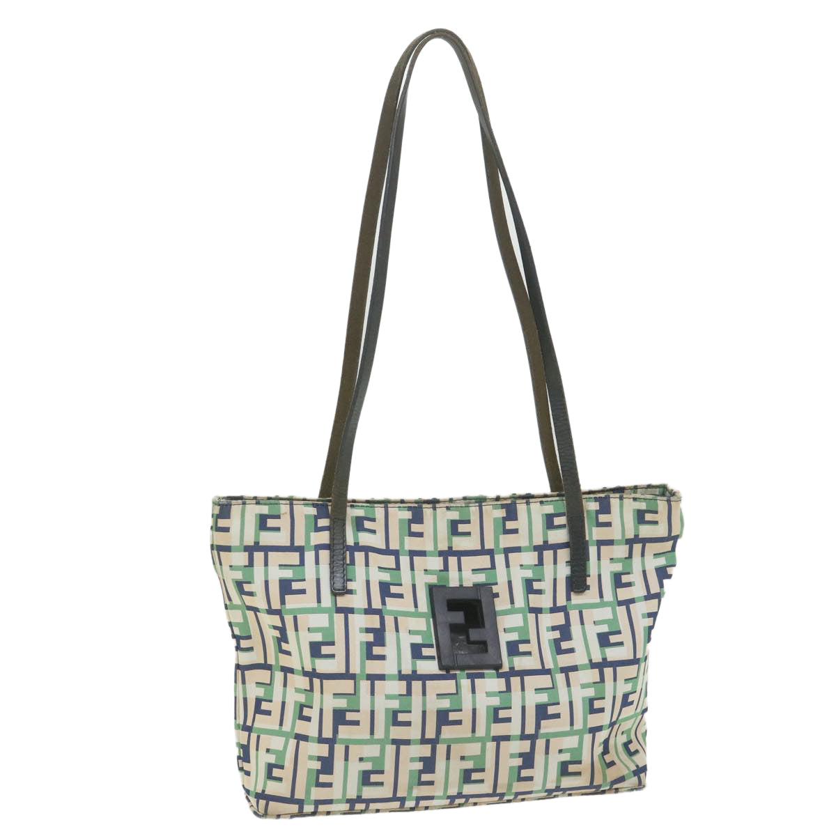 Luxury FendiZucca Canvas Tote Bag Greenbs10046