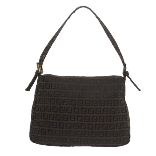 Luxury FendiZucchino Canvas Mamma Baguette Shoulder Bag Brownbs10266