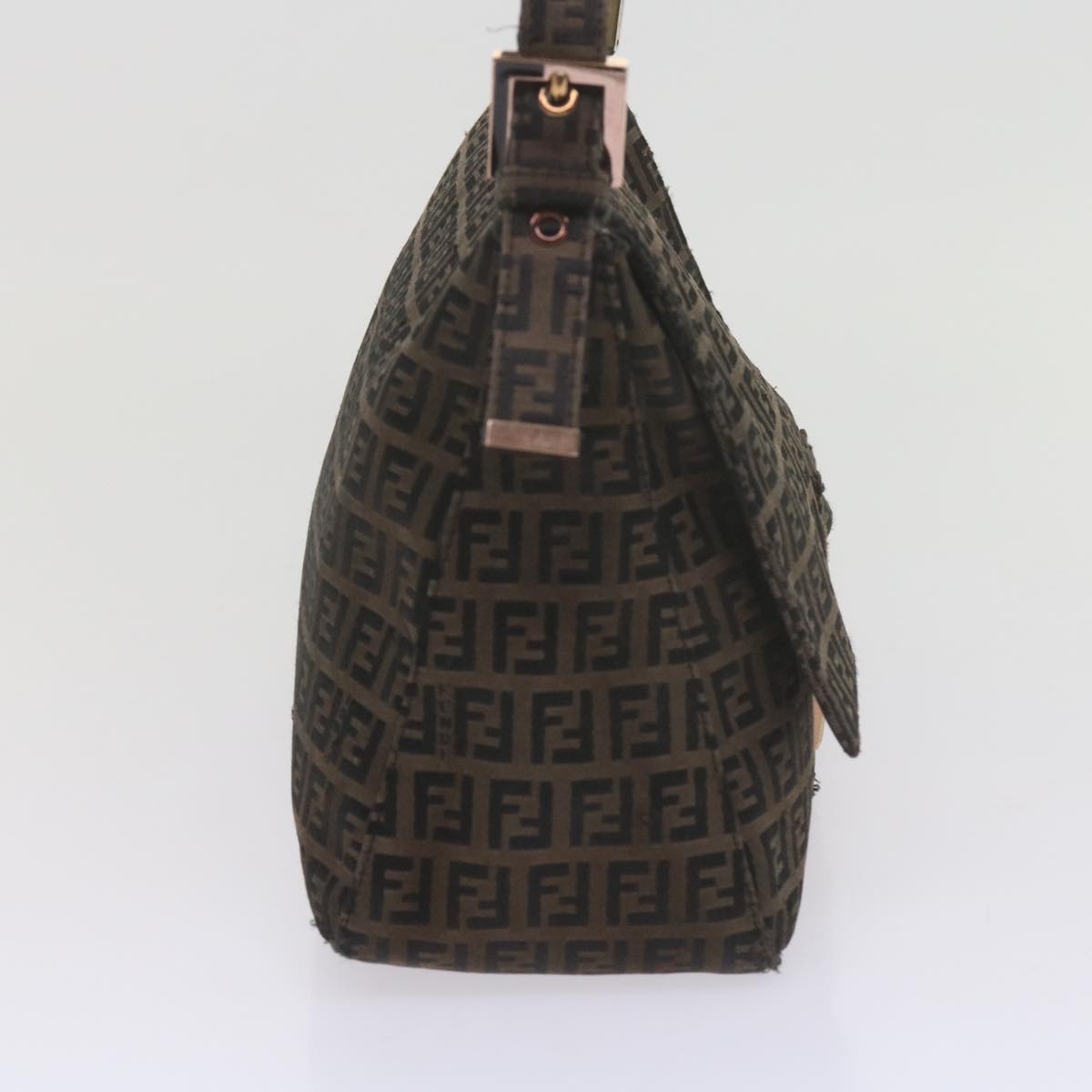 Luxury FendiZucchino Canvas Mamma Baguette Shoulder Bag Brownbs10266