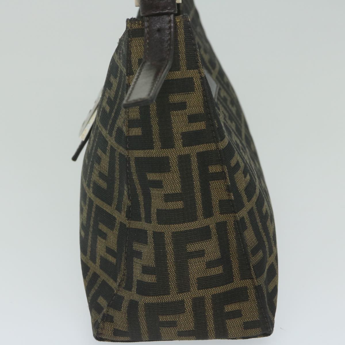 Luxury FendiZucca Canvas Mamma Baguette Shoulder Bag Brownbs10329