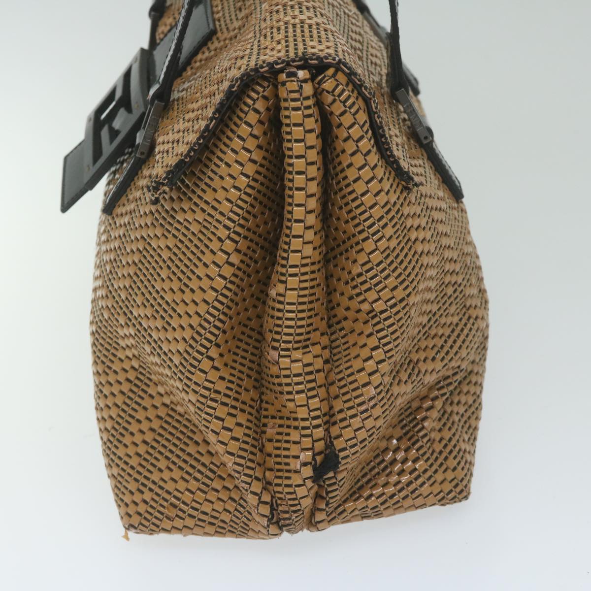 Luxury FendiMamma Baguette Shoulder Bag Leather Brownbs10413