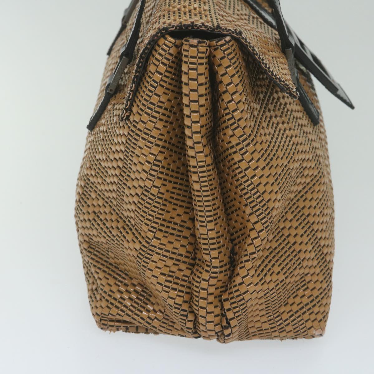 Luxury FendiMamma Baguette Shoulder Bag Leather Brownbs10413