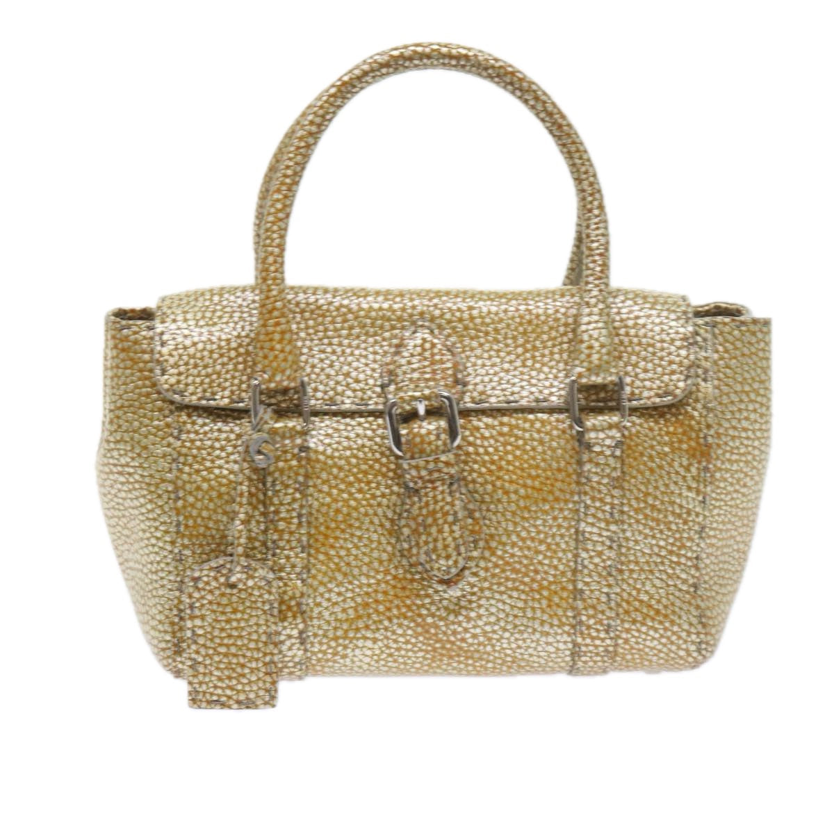 Luxury FendiHand Bag Leather Gold Tonebs10423