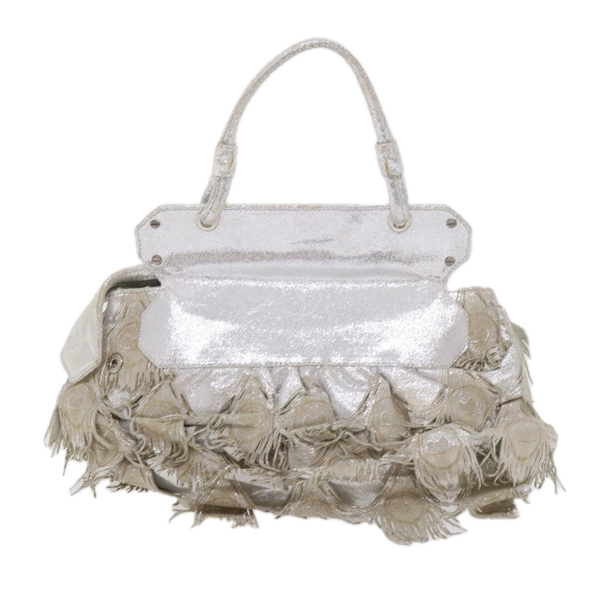 Luxury FendiHand Bag Polyester Silverbs10442
