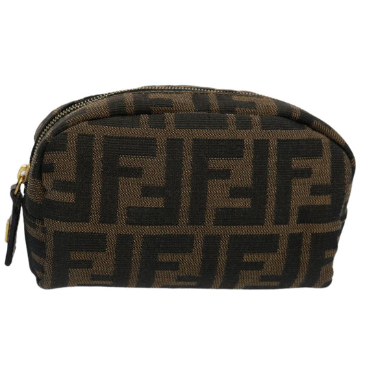 Luxury FendiZucca Canvas Pouch Black Brownbs10444