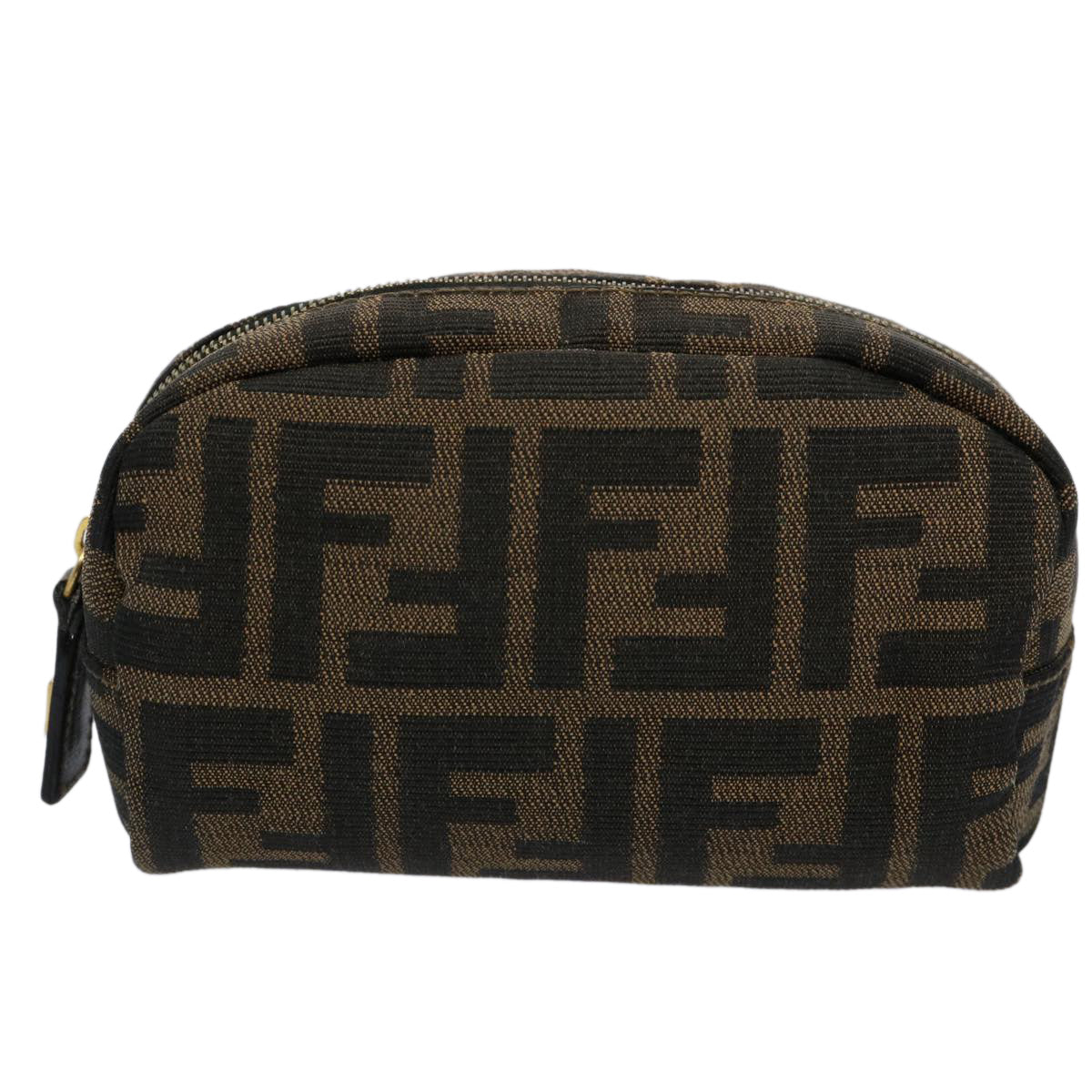 Luxury FendiZucca Canvas Pouch Black Brownbs10444