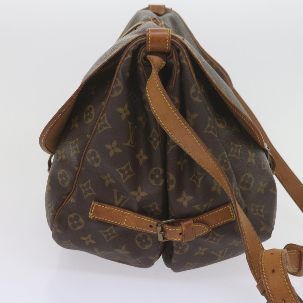 LOUIS VUITTON Monogram Saumur 35 Shoulder Bag M42254 LV bs10450