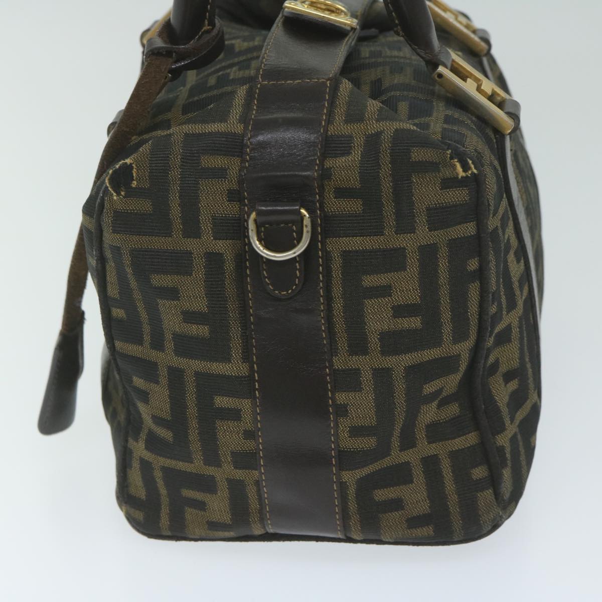 Luxury FendiZucca Canvas Hand Bag Black Brownbs10526