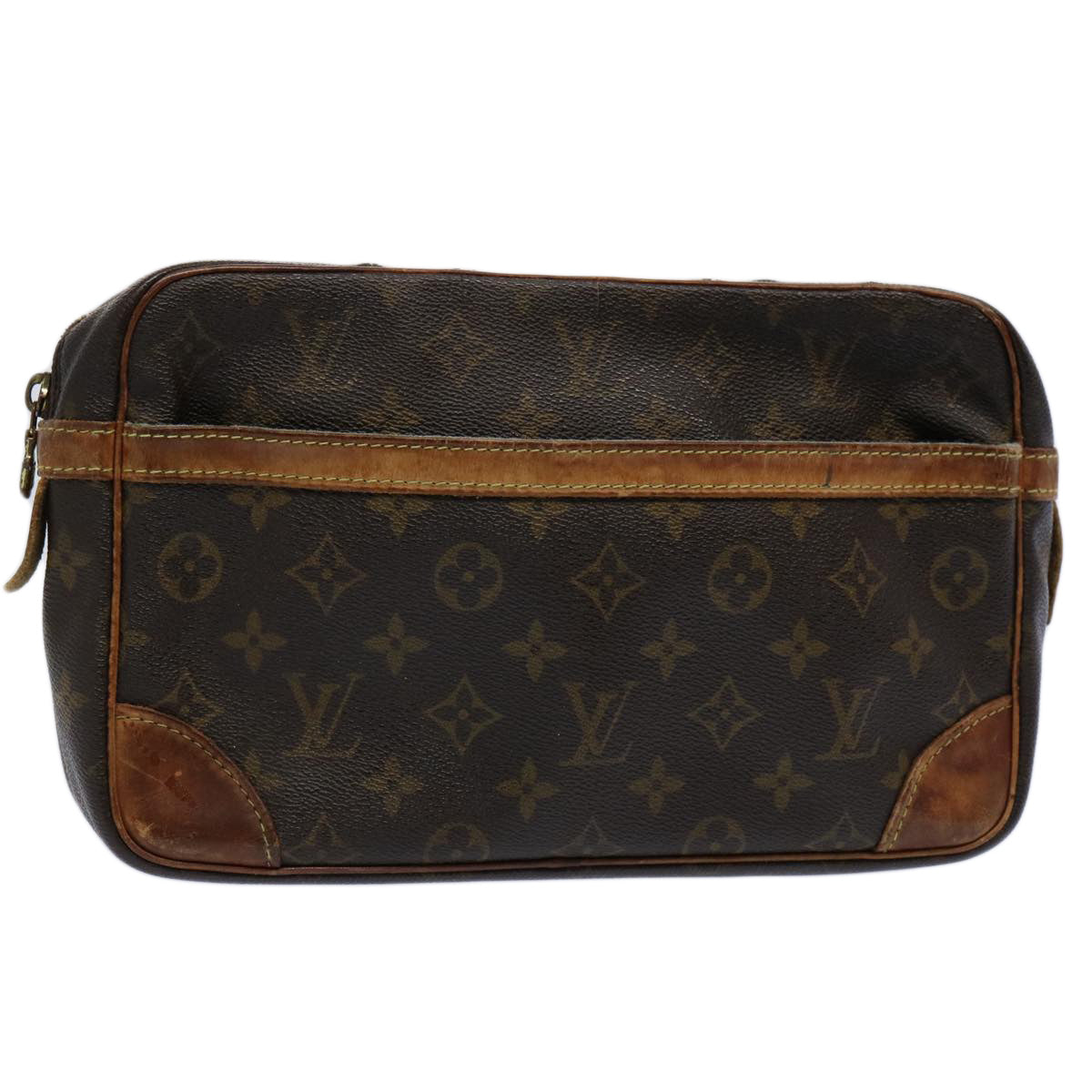 LOUIS VUITTON Monogram Compiegne 28 Clutch Bag M51845 LV bs10568