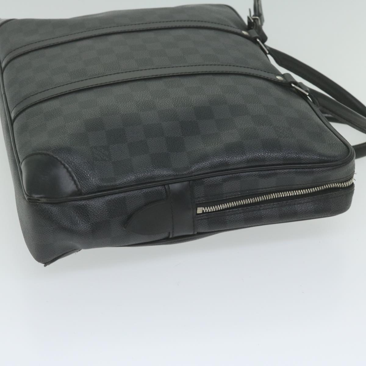 LOUIS VUITTON Damier Grafitte Porte Documents Voyage Bag N41125 LV bs10732