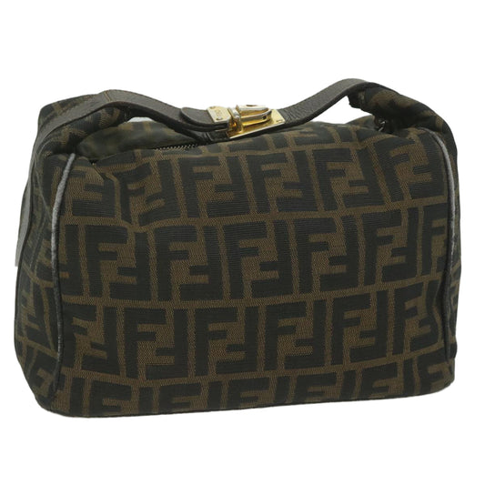 Luxury FendiZucca Canvas Hand Bag Black Brownbs10753