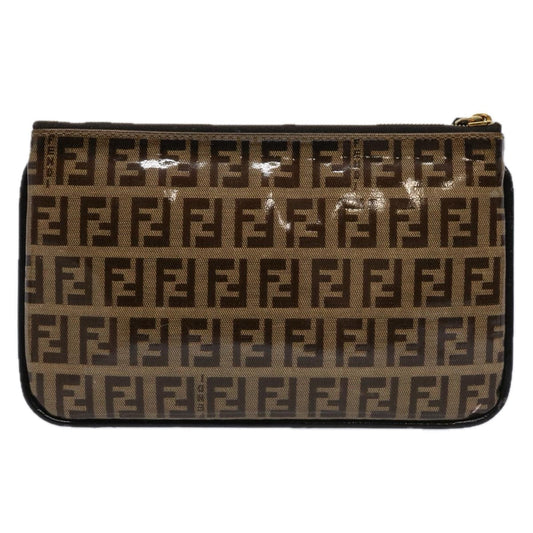 Luxury FendiZucchino Canvas Pouch Brownbs10758