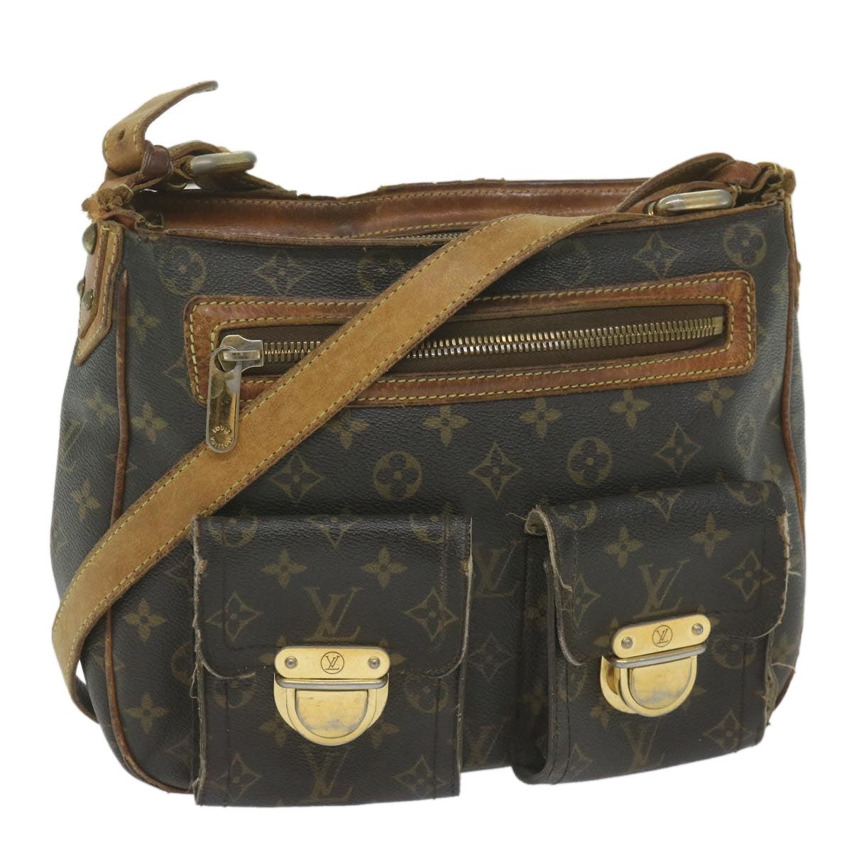 LOUIS VUITTON Monogram Hudson GM Shoulder Bag M40045 LV bs10788