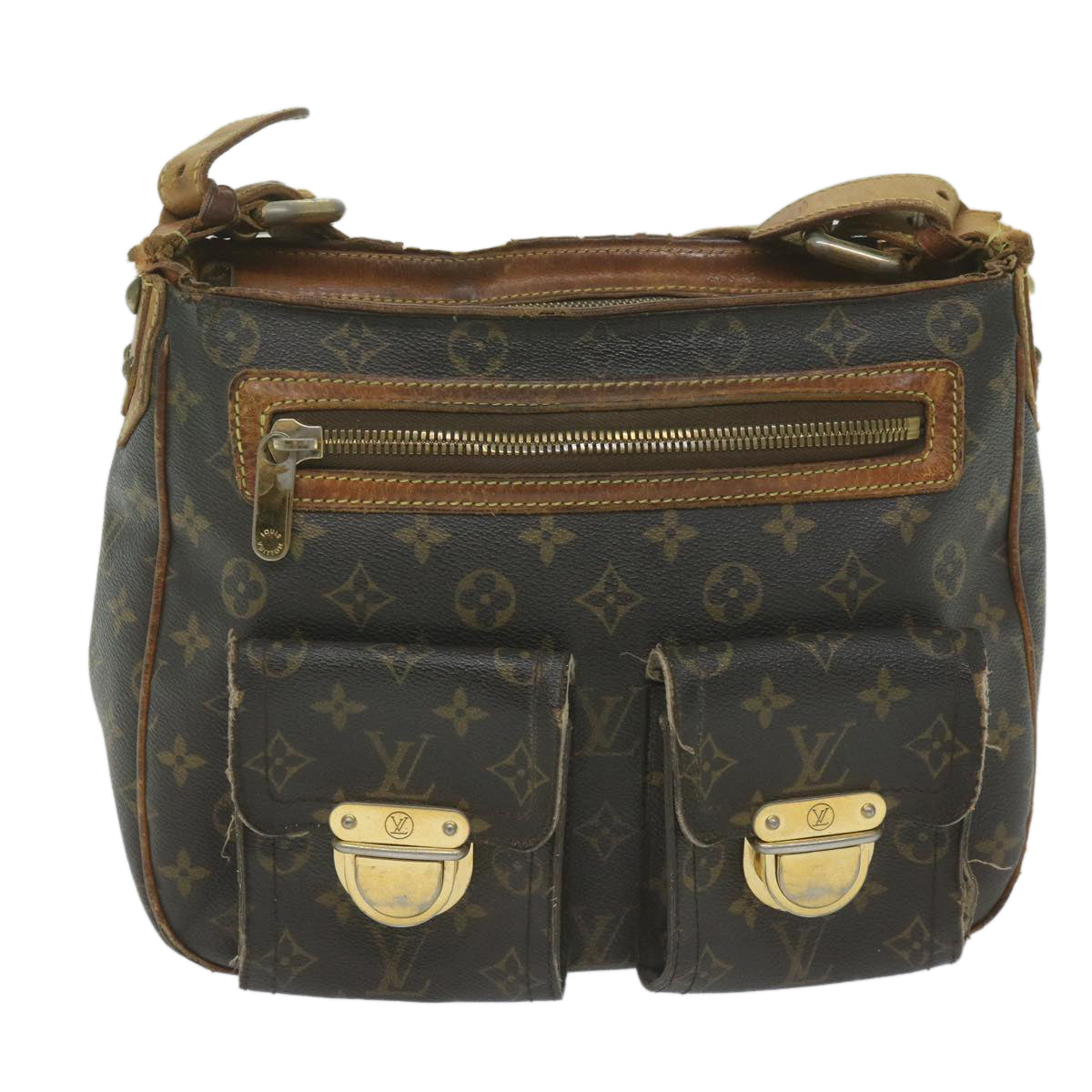 LOUIS VUITTON Monogram Hudson GM Shoulder Bag M40045 LV bs10788