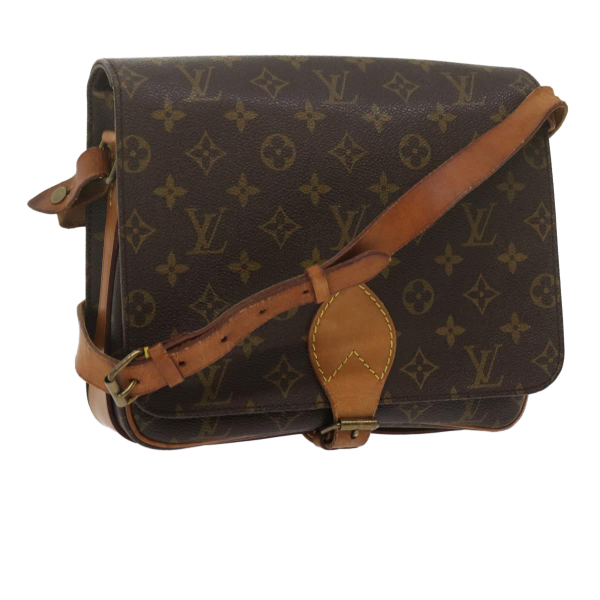 LOUIS VUITTON Monogram Cartouchiere GM Shoulder Bag M51252 LV bs10864