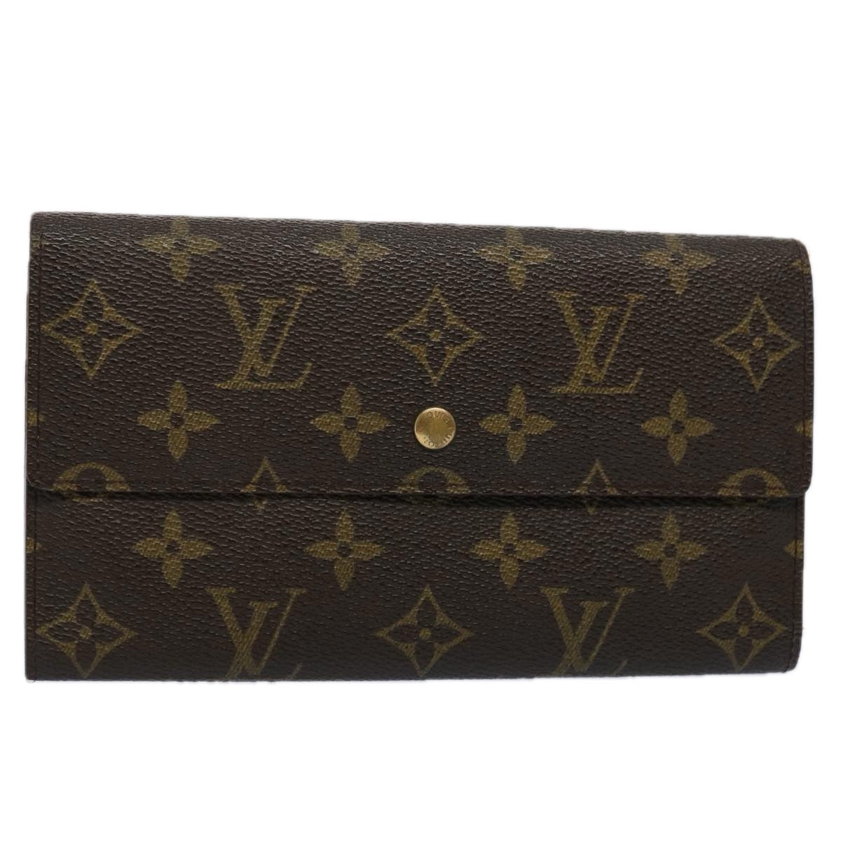 LOUIS VUITTON Monogram Portefeuille International Wallet M61217 LV bs10895