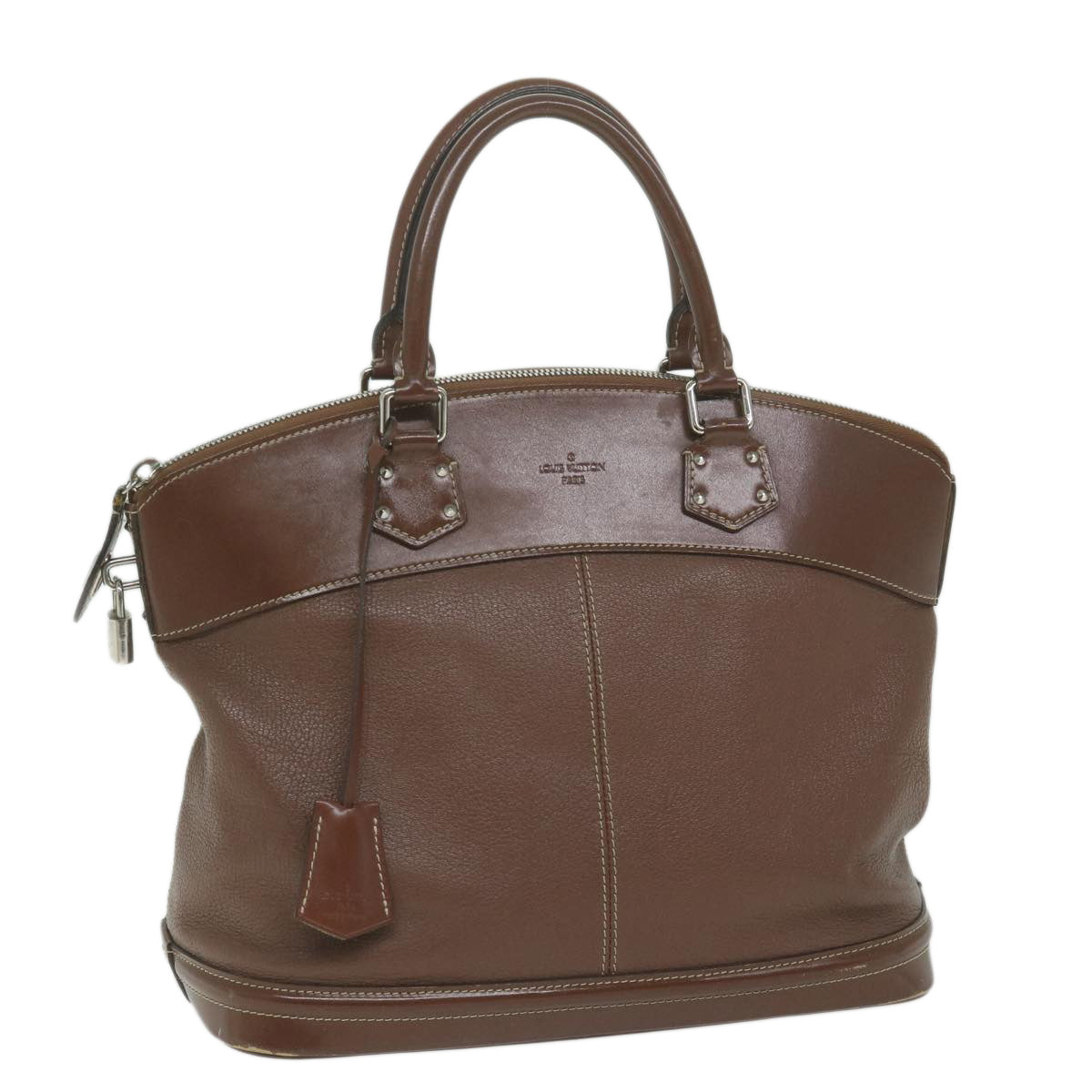 LOUIS VUITTON Suhari Lockit PM Hand Bag Leather Brown M91889 LV bs10903