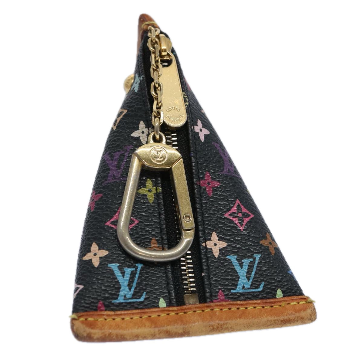 LOUIS VUITTON Monogram Multicolor Berlingo Coin Purse Black M58029 bs10998