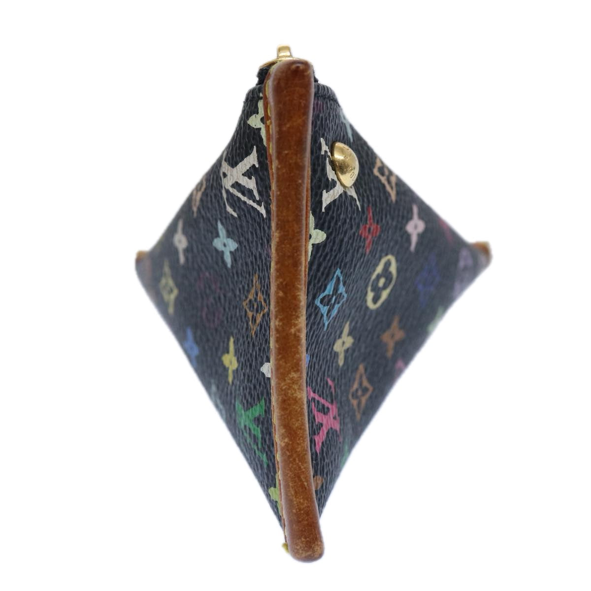 LOUIS VUITTON Monogram Multicolor Berlingo Coin Purse Black M58029 bs10998