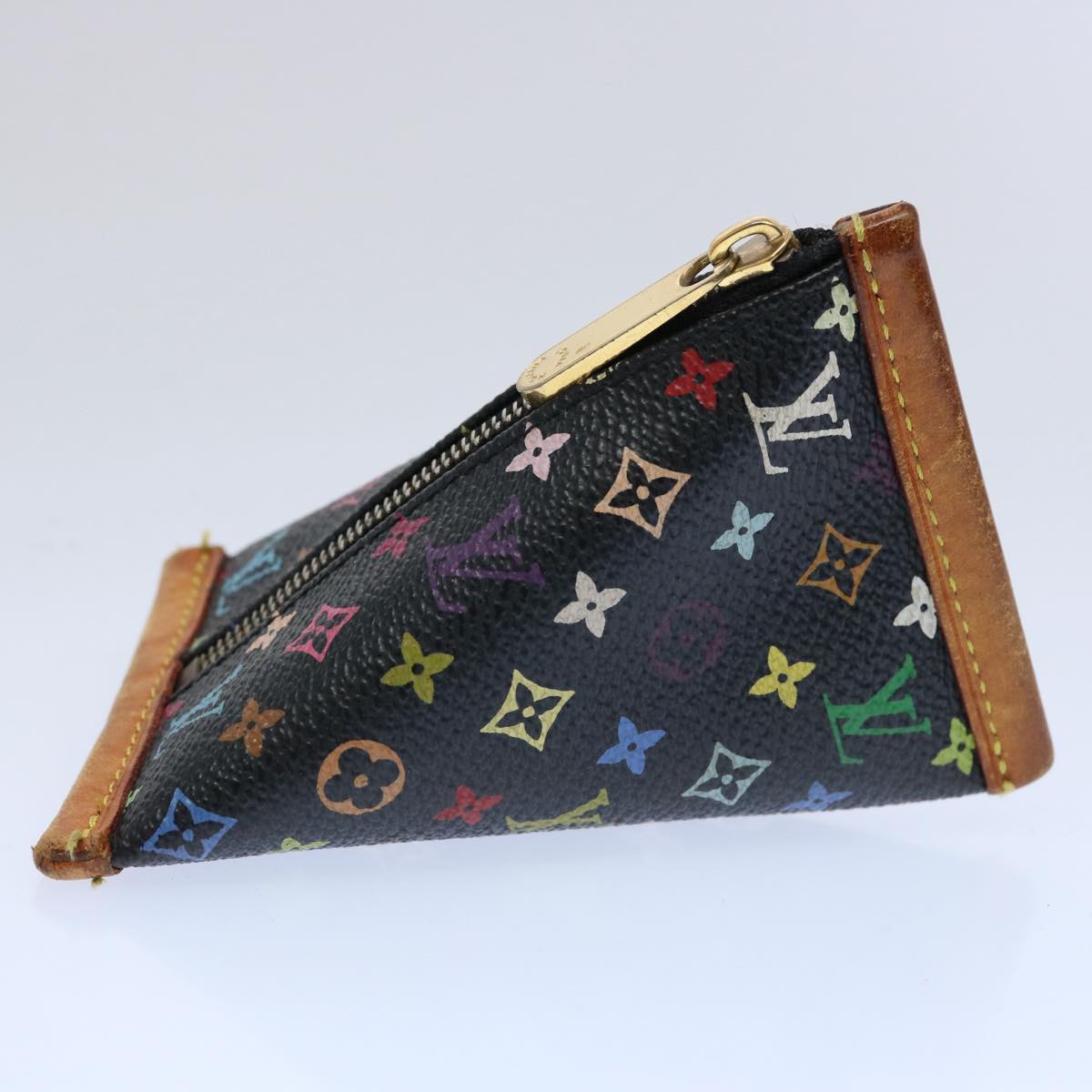 LOUIS VUITTON Monogram Multicolor Berlingo Coin Purse Black M58029 bs10998