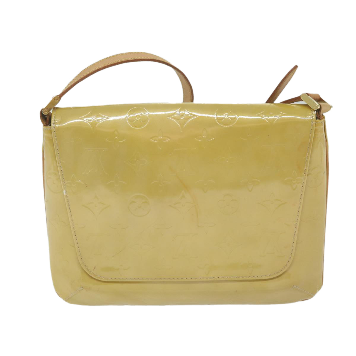 LOUIS VUITTON Monogram Vernis Thompson Street Bag Beige M91301 LV bs11055