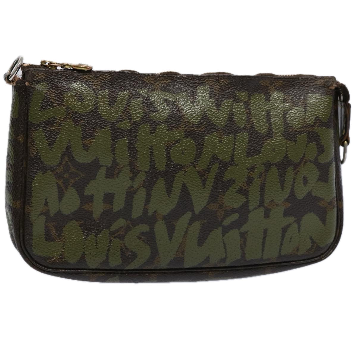 LOUIS VUITTON Monogram Graffiti Pochette Accessoires Khaki M92191 bs11058