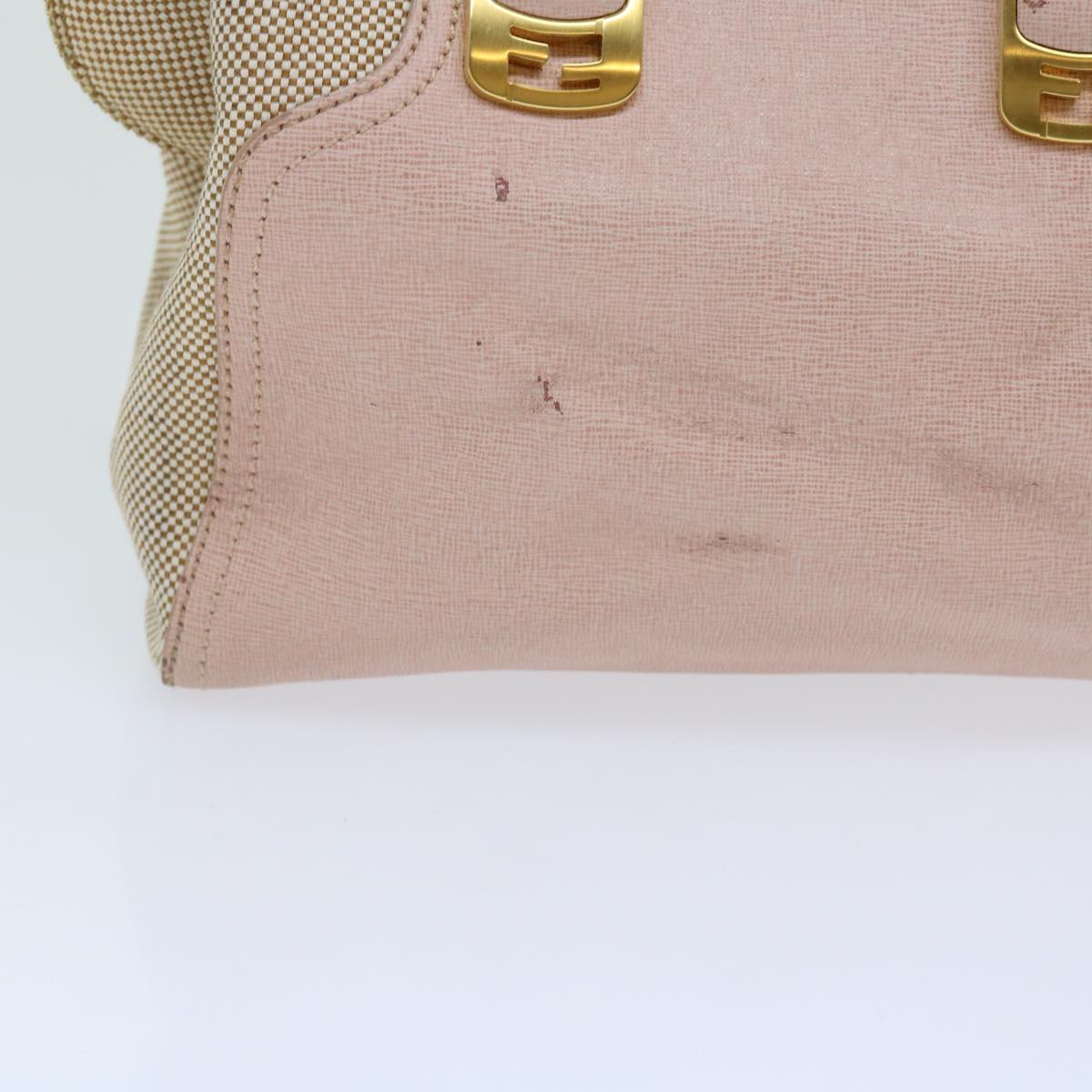 Luxury FendiChameleon Hand Bag Leather 2way Pinkbs11132